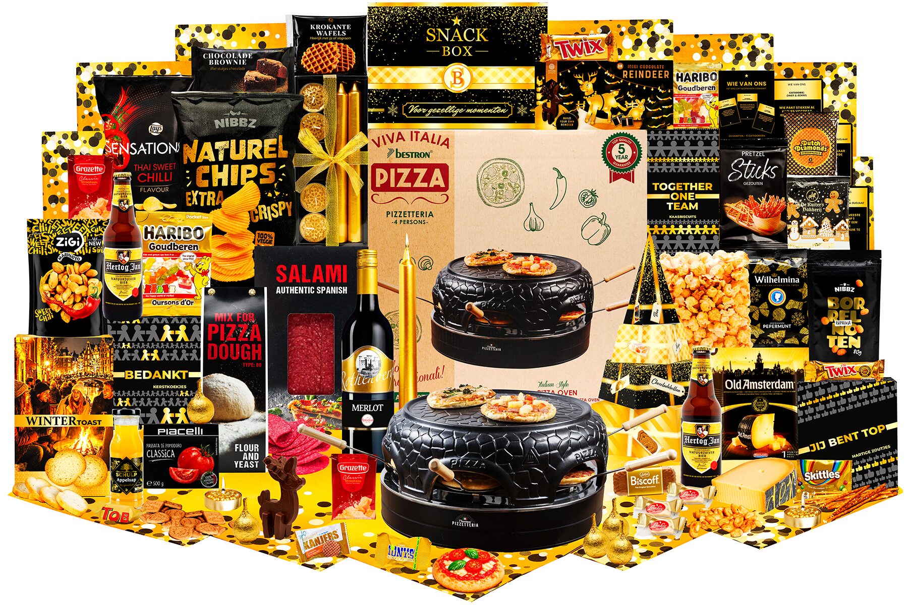 Kerstpakket Pizza Feest Aan Tafel
